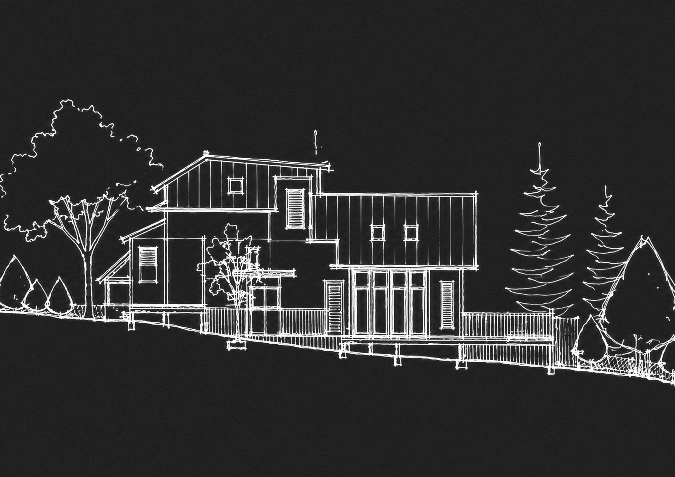 Thompson Road House exterior or sectional view